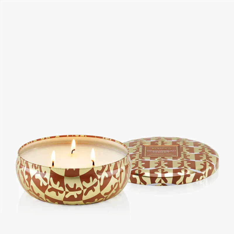 Gingerbread Chalet 3 Wick Tin Candle